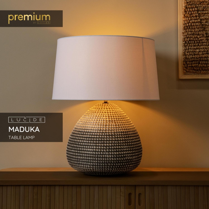 Lucide MADUKA - Stolná lampa - 1xE27 - Natural